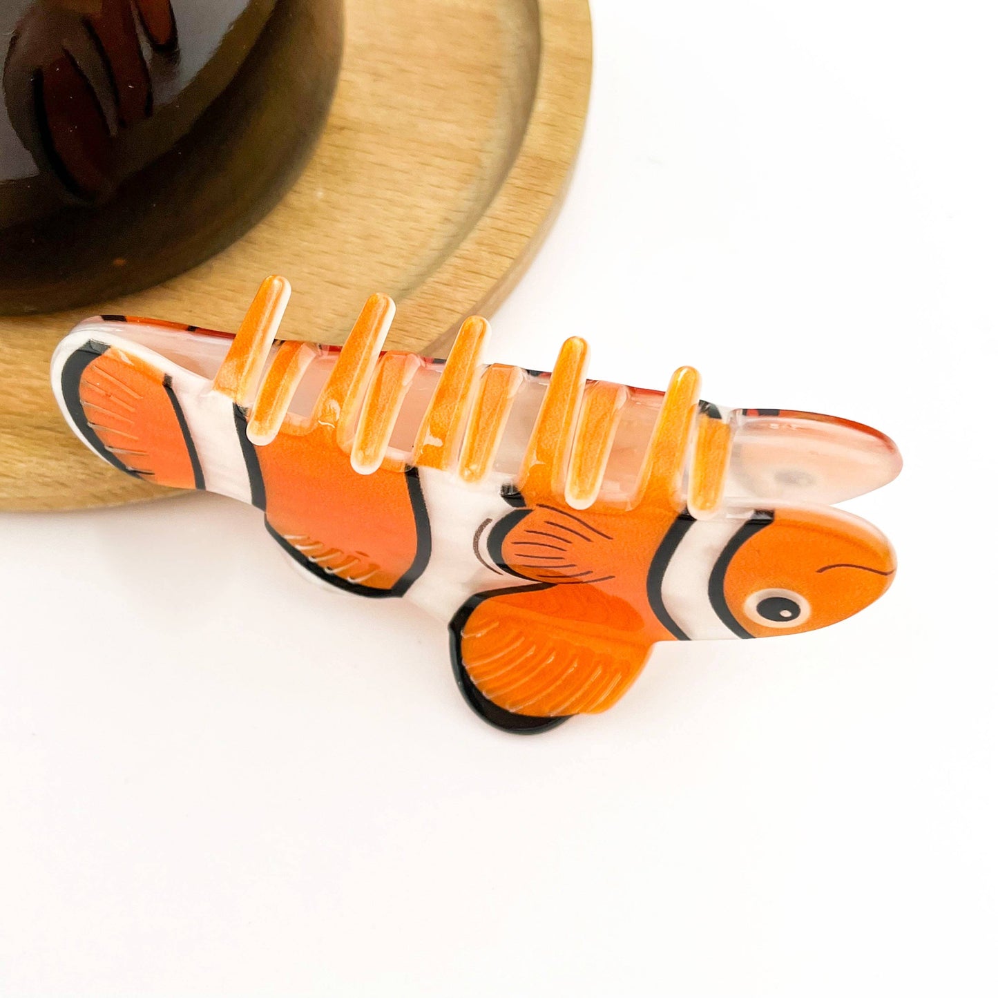 Cute Clownfish Hair Claw Clip, Orange Fish Hair Accessories