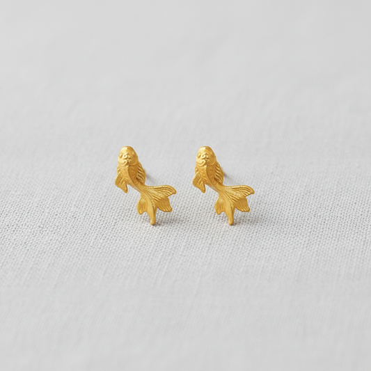 Charming Goldfish Stud Earrings