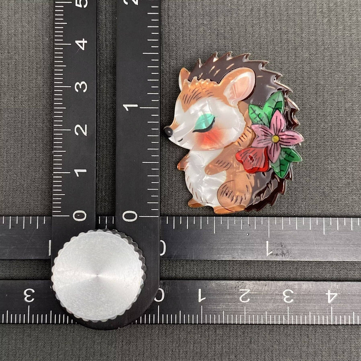 Cute Hedgehog Acrylic Brooch