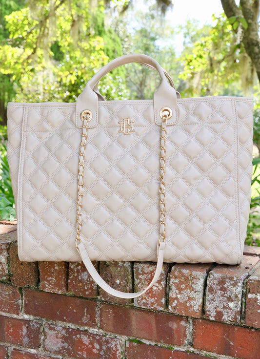 Melissa Tote Bag NUDE QUILTED DQ