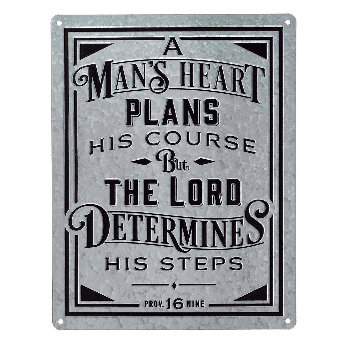 Wall Art A Man's Heart Prov. 16:9