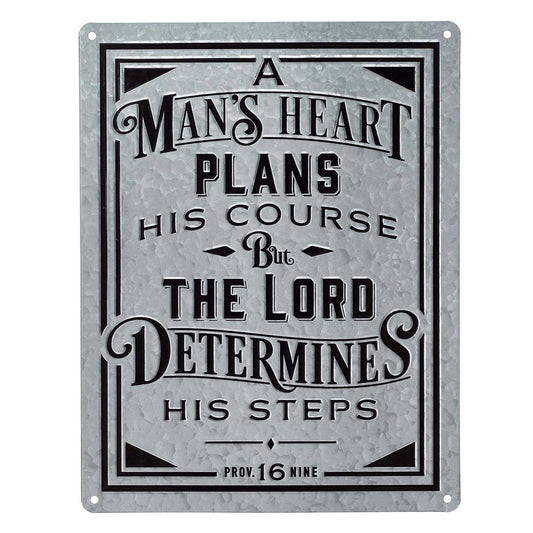 Wall Art A Man's Heart Prov. 16:9