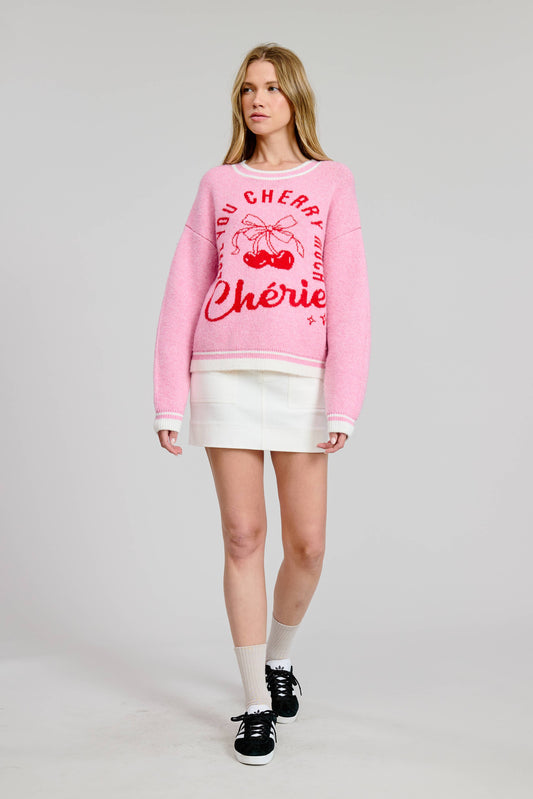 Love You Cherry Much Sweater Top