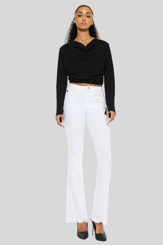 OPEN PACK HIGH RISE BOOTCUT JEANS-KC11259WT