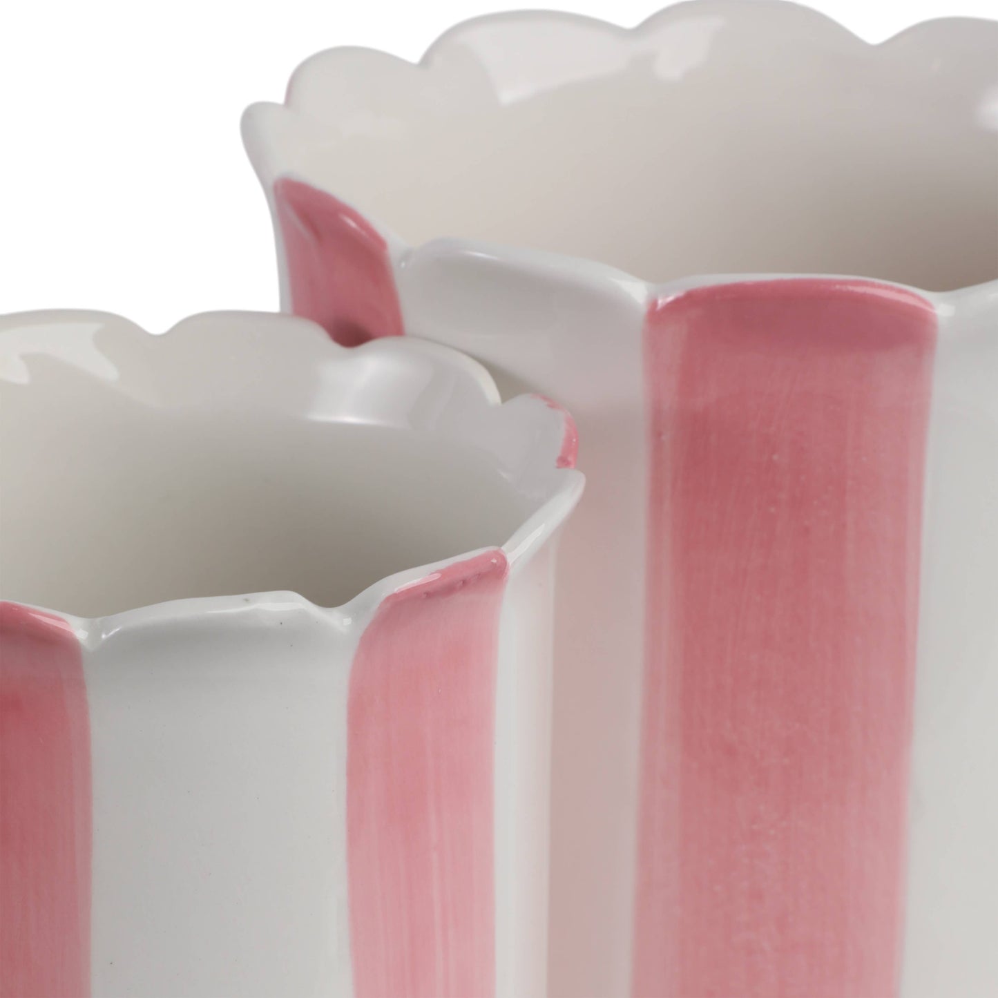 Pink Ceramic Striped Scallop,