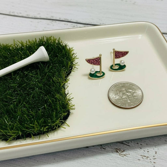 Ace! Hole in One Golf Earrings