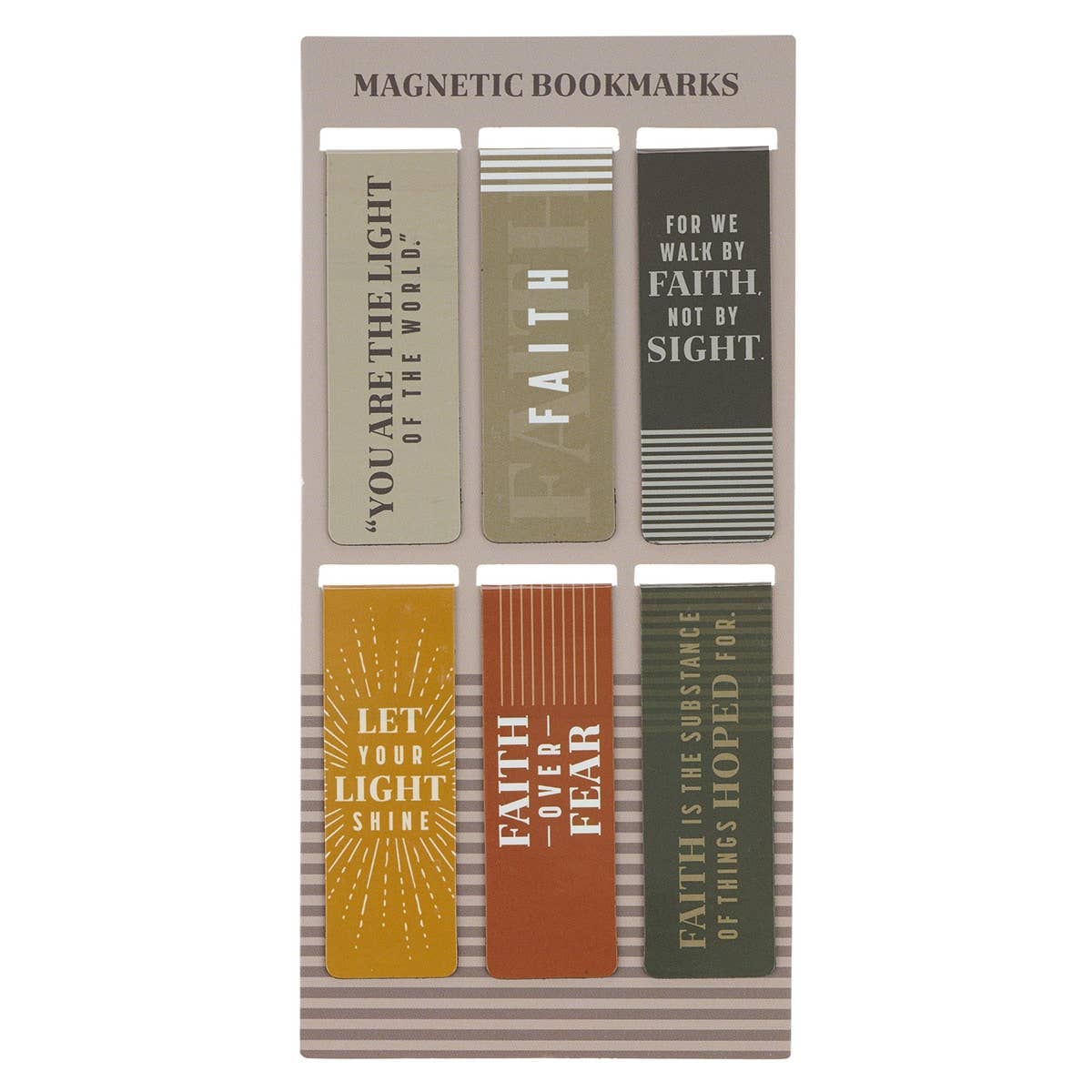 Magnetic Bookmark Set Faith over Fear – Denim & Design