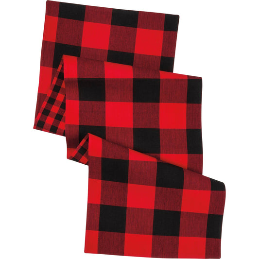 Red And Black Buffalo Check Table Runner