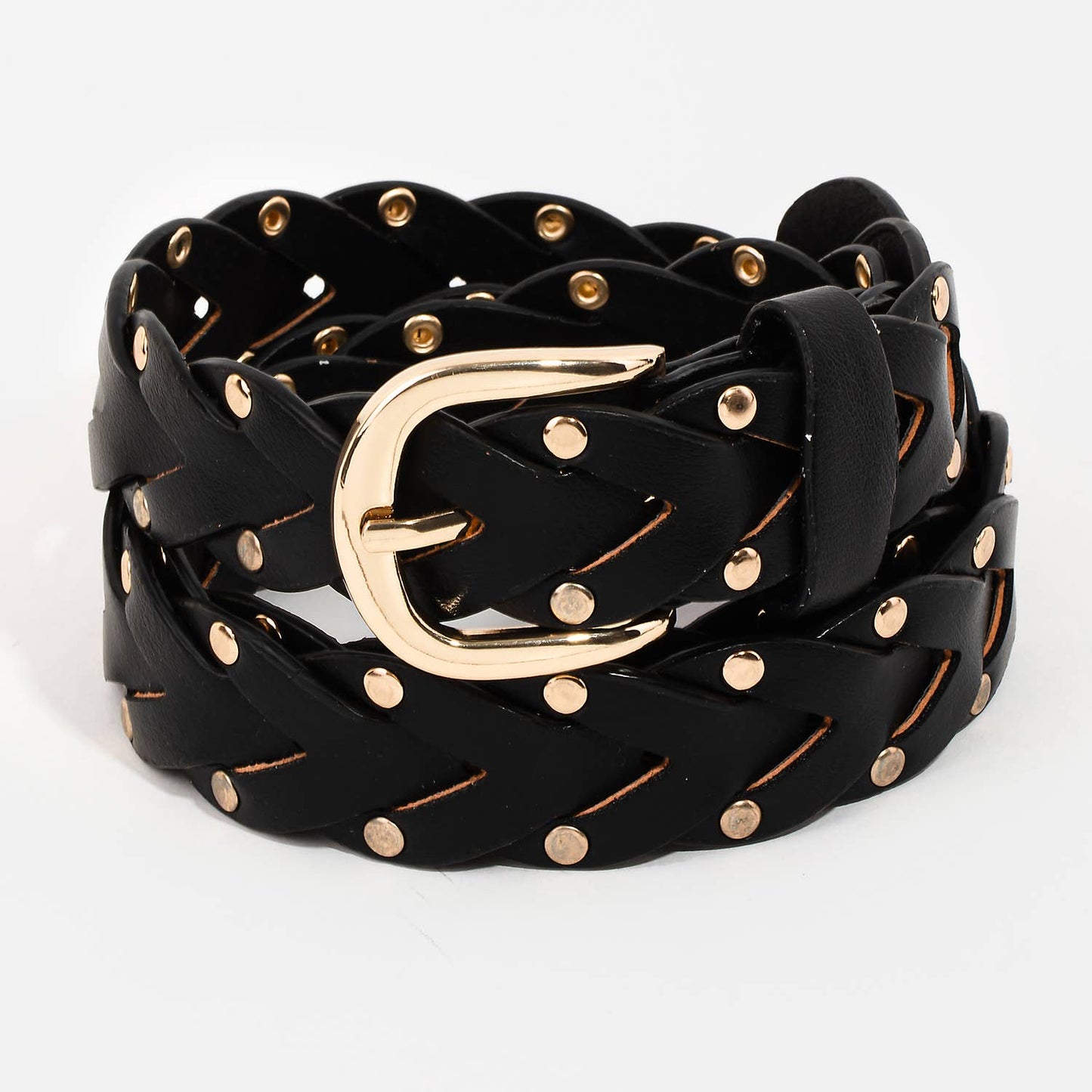 Faux Leather Braided Design Fashion Belt