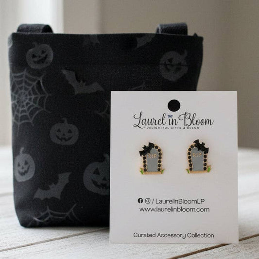 Rest in Peace Tombstone Earrings