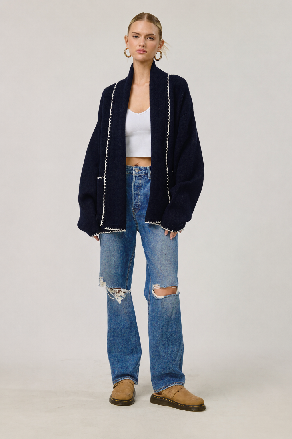 Coco Chic Cardigan in Navy