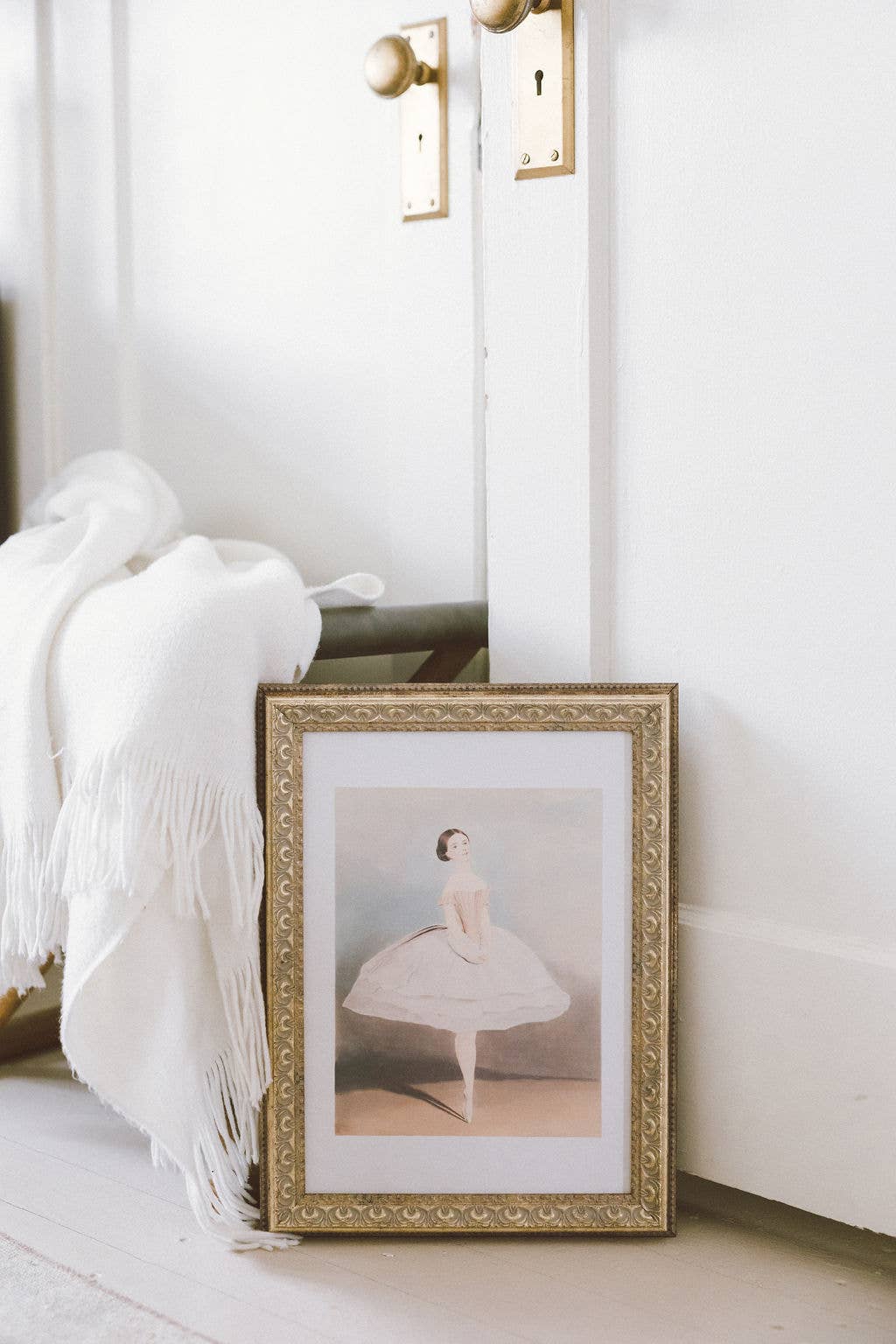 Ballerina Framed Antique Art