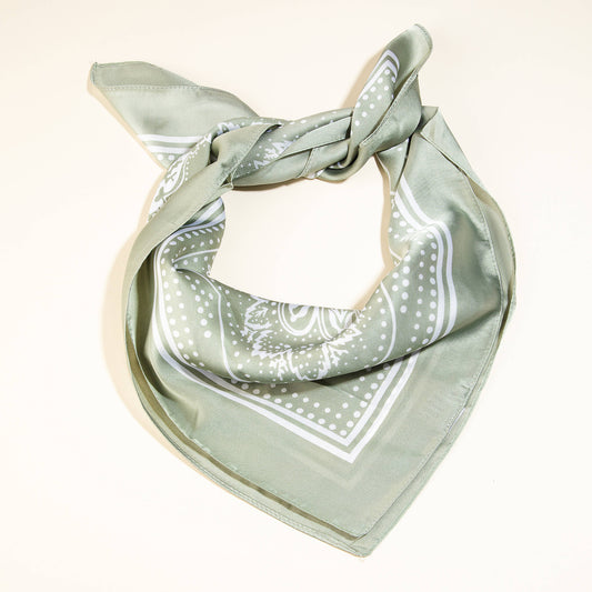 Light Paisley Design Square Bandana Scarf