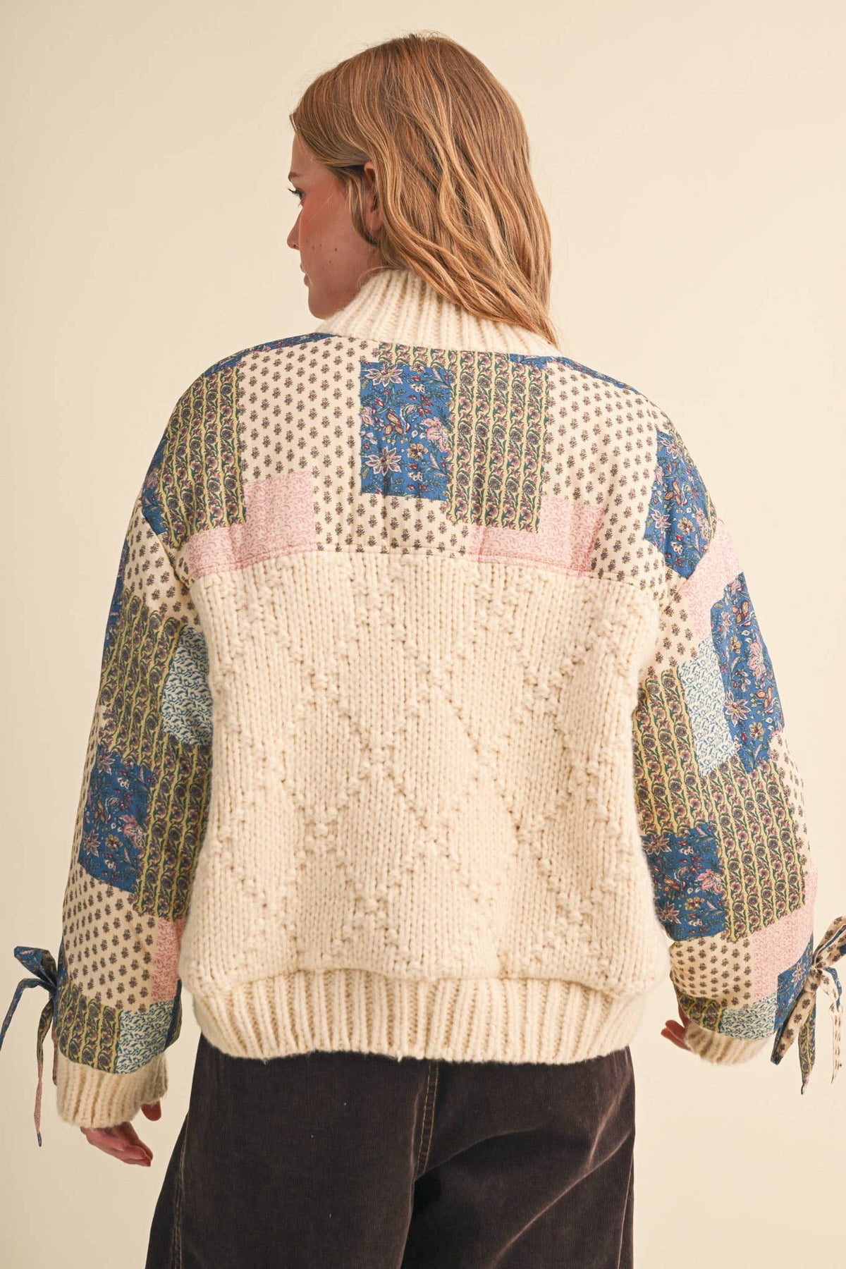 MIXED MEDIA PATCH PRINT JACKET