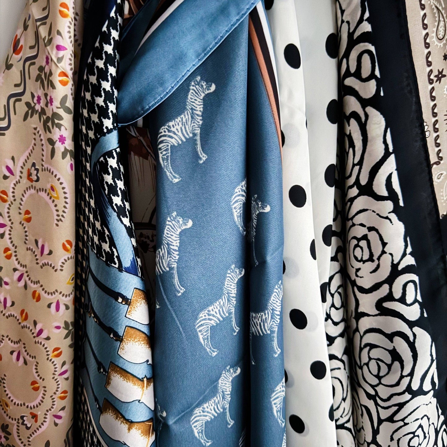 Silky Muse Satin Square Scarf - Chic Silky Scarf For Hair, Neck, Or Bag Styling