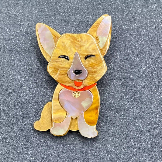 Corgi Dog Acrylic Brooch