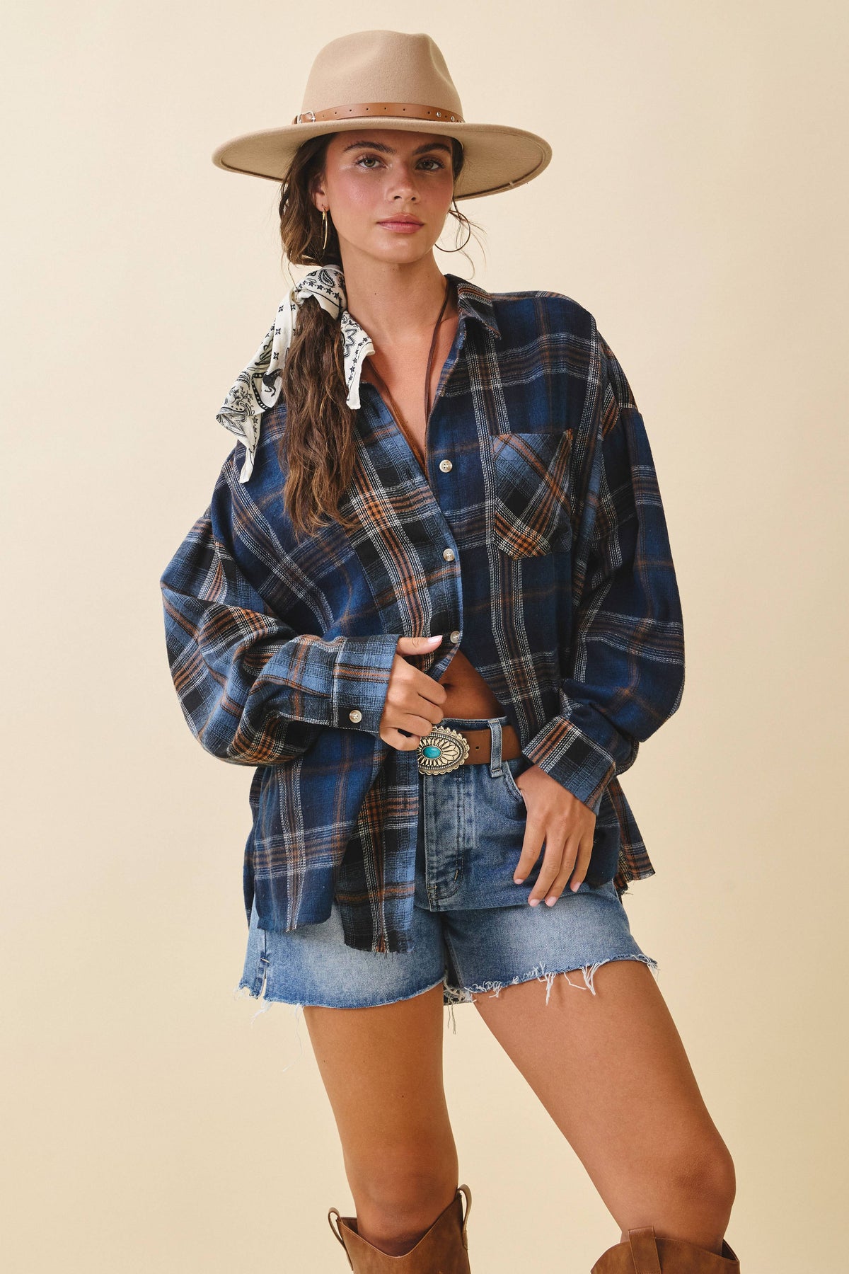 Kambrie Plaid Flannel Shirt
