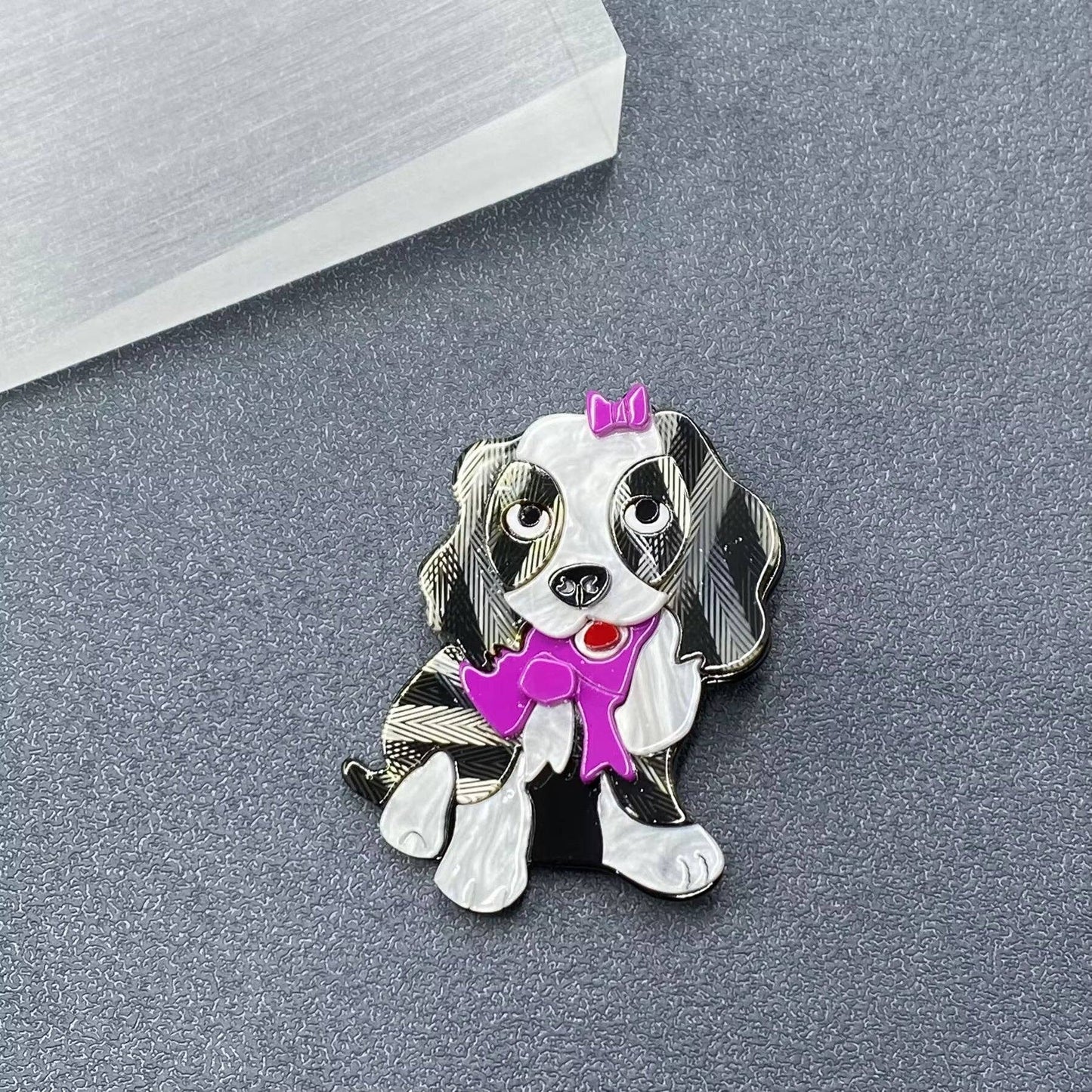 Puppy Acrylic Brooch