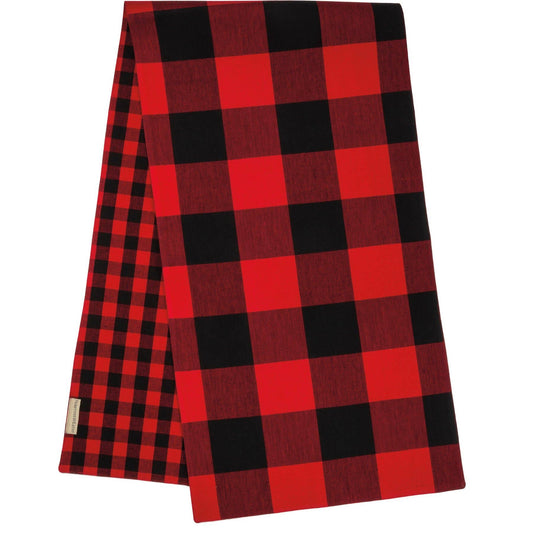 Red And Black Buffalo Check Table Runner