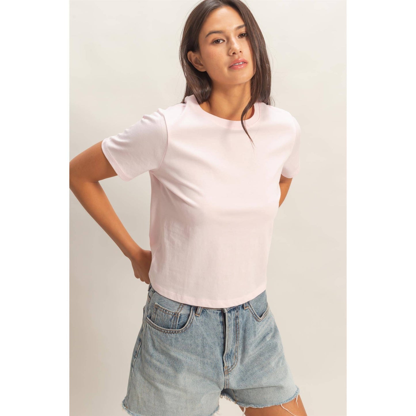Crew Neck Cotton T-Shirt