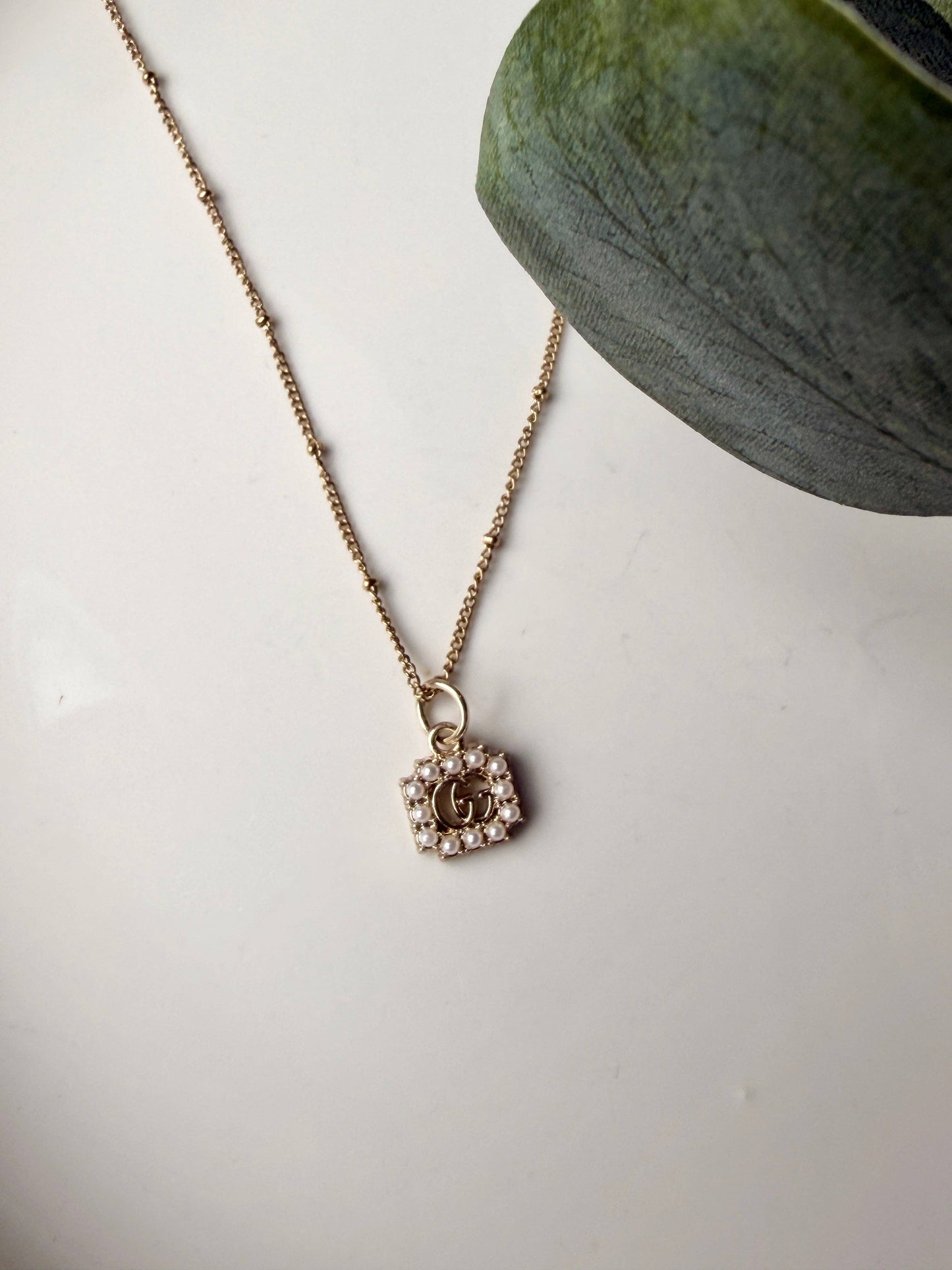 Upcycled Gucci Small Pearl Pendant Necklace