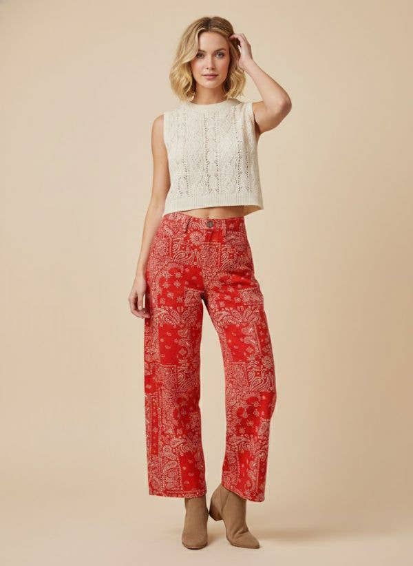 BANDANA PRINT PANTS