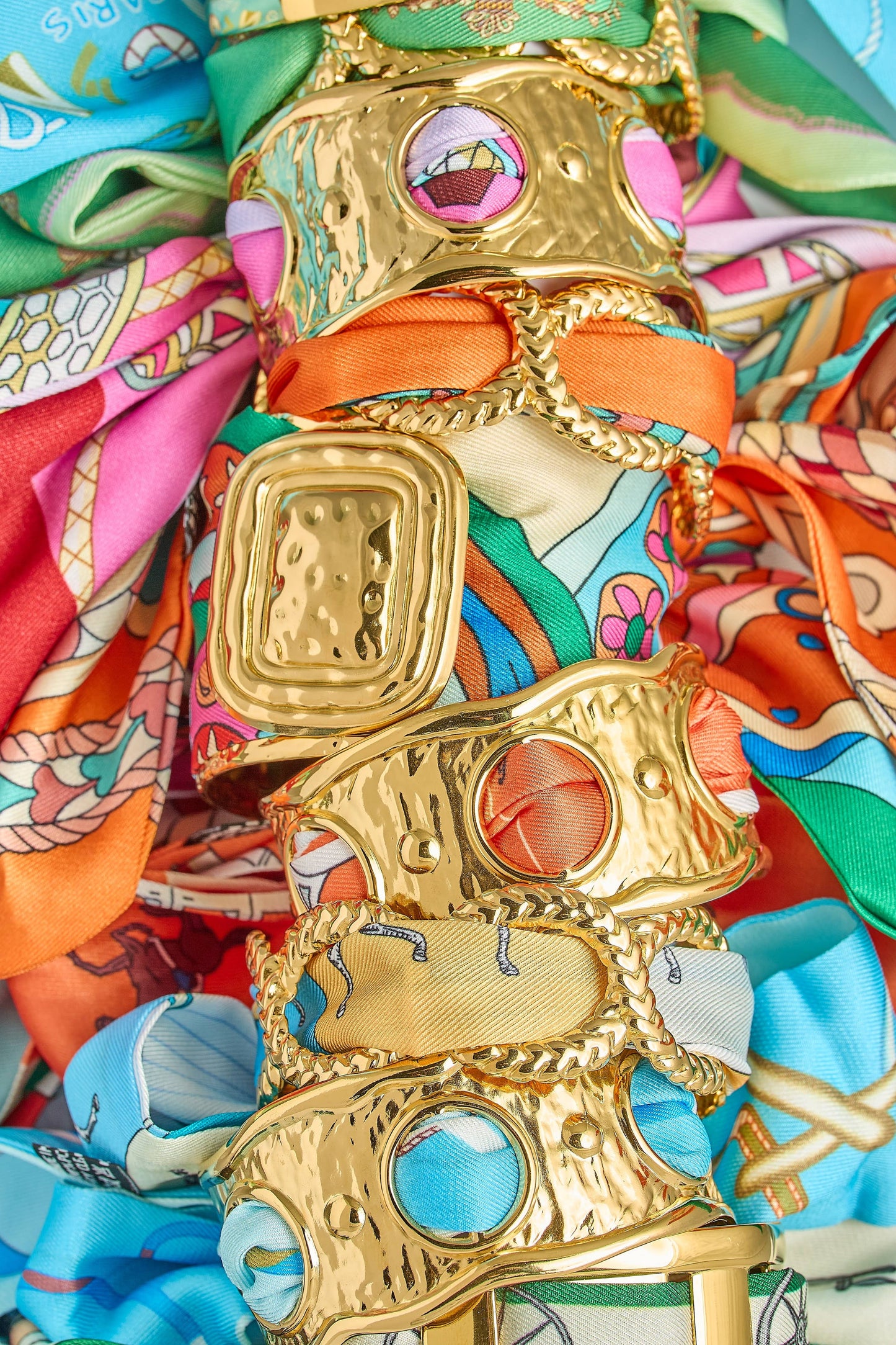 Small Gold Scarf Cuff - Penelope