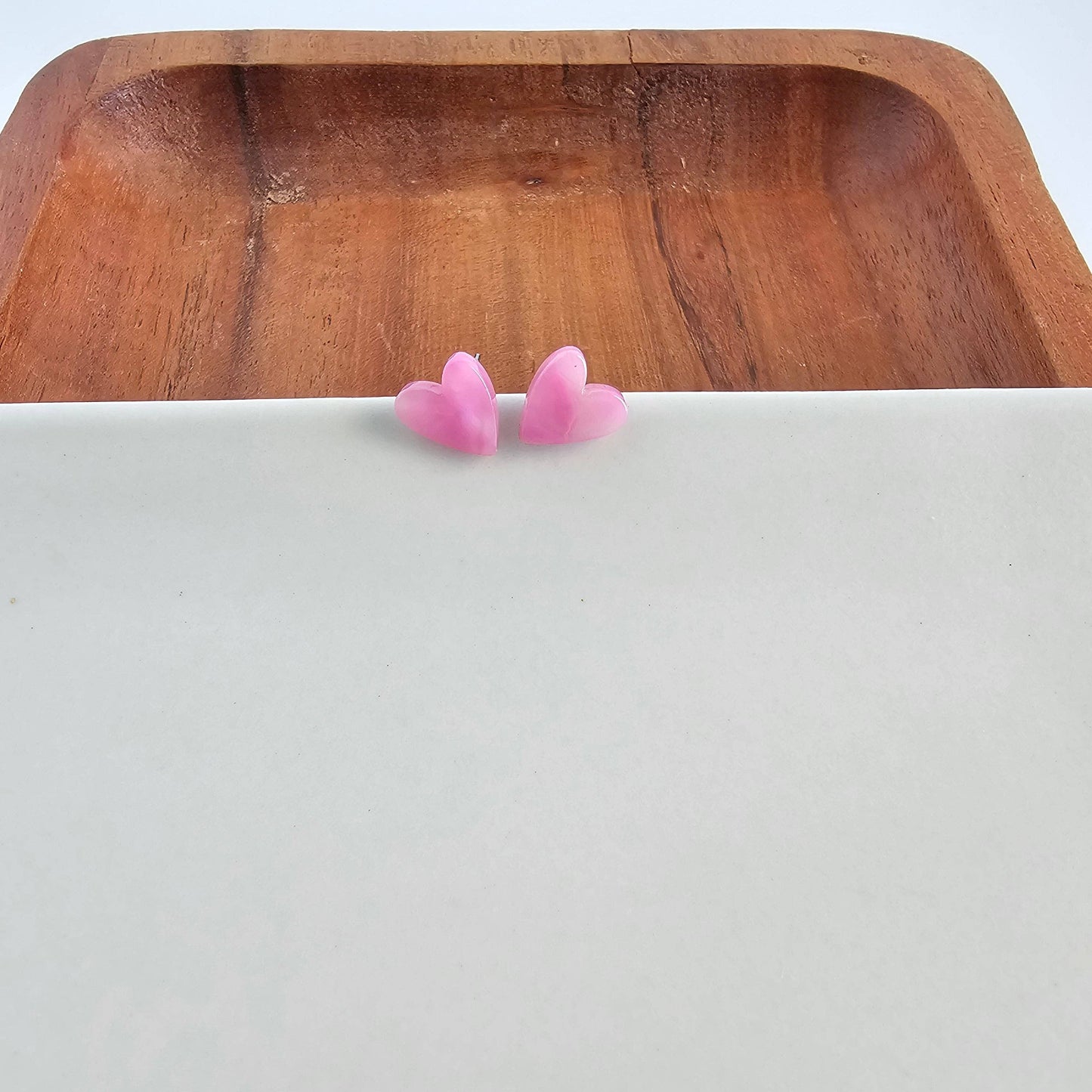 Hand Drawn Heart Studs