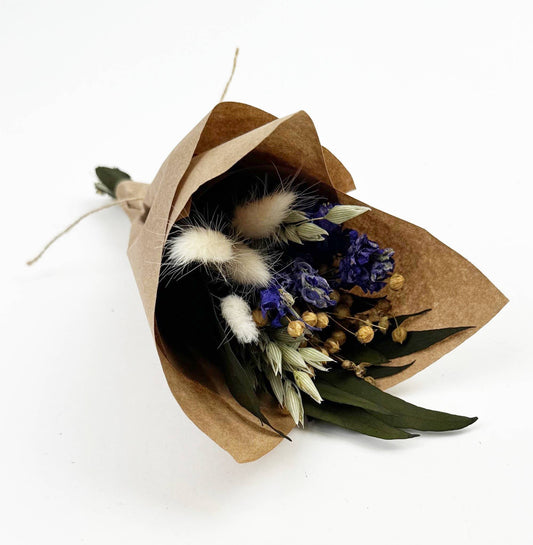 MINI Purple Larkspur & Bunny Tail Bouquet Bundle #135