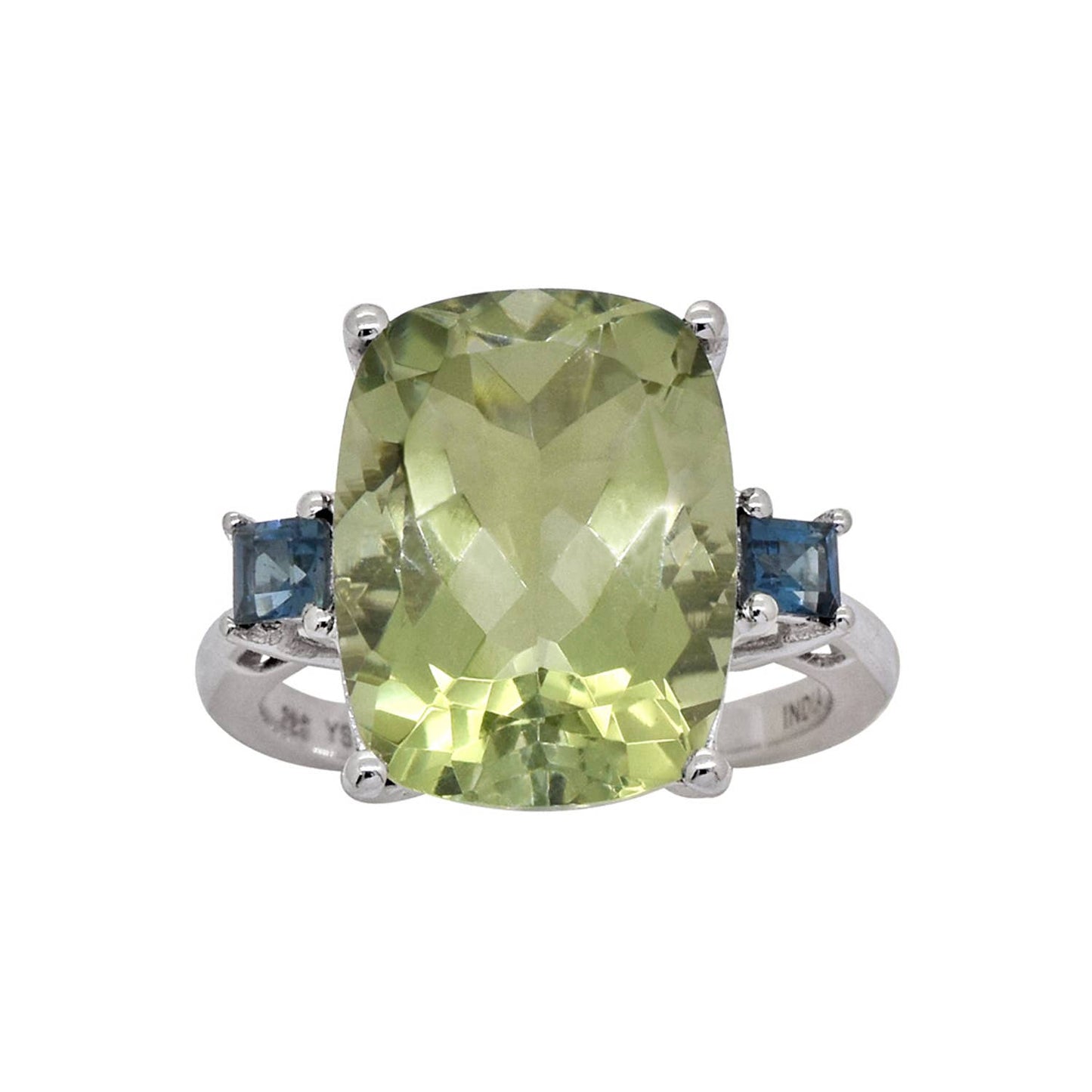Green Amethyst Gemstone Ring