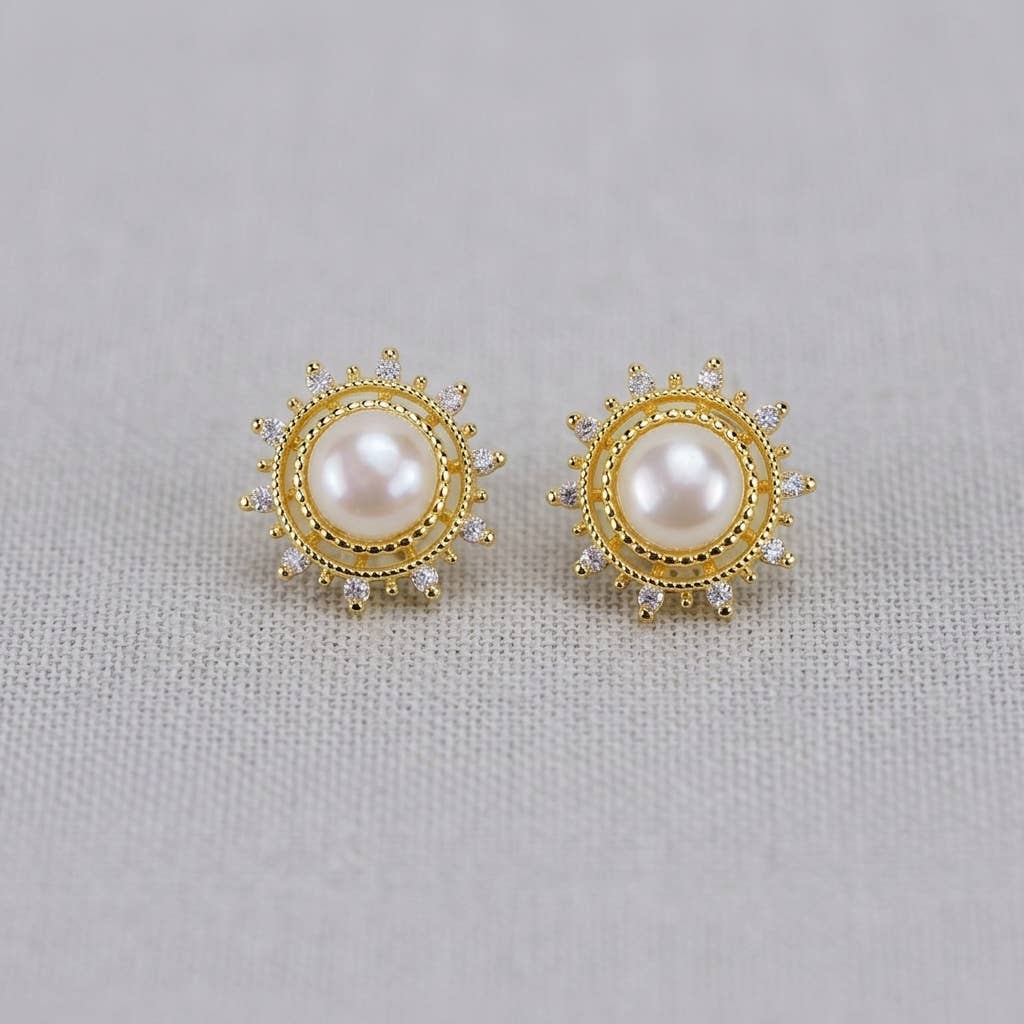 Assorted Character Freshwater Pearl Stud Earrings