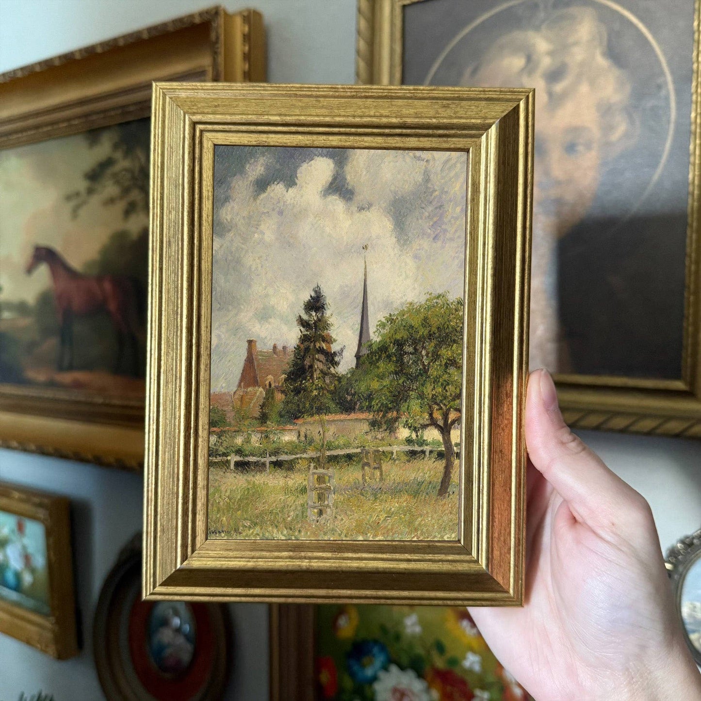 Vintage Style Church Scenery Art Print Gallery Wall Framed