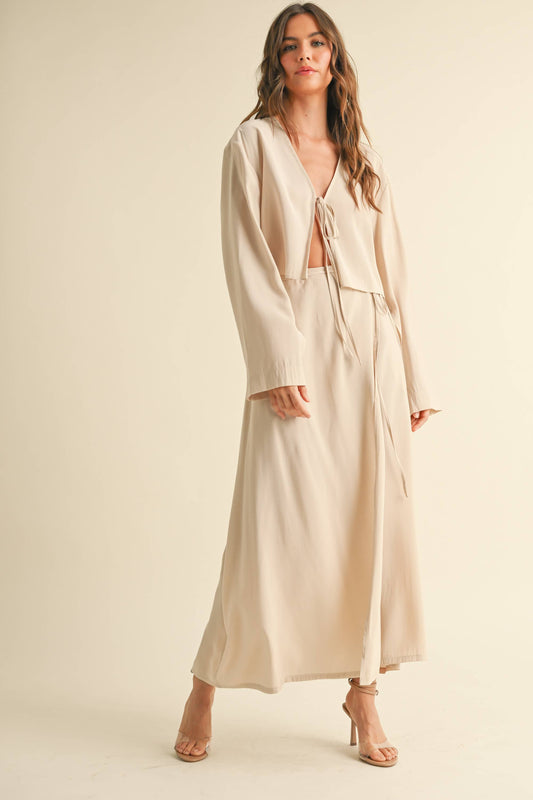 S5514ST   TENCEL FABRIC LONG WRAP SKIRT