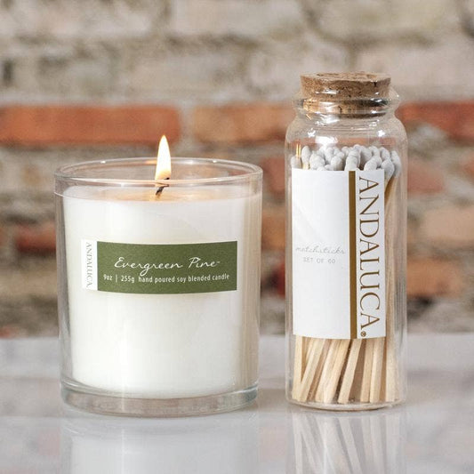 Glass Jar of 60 Wooden Matches