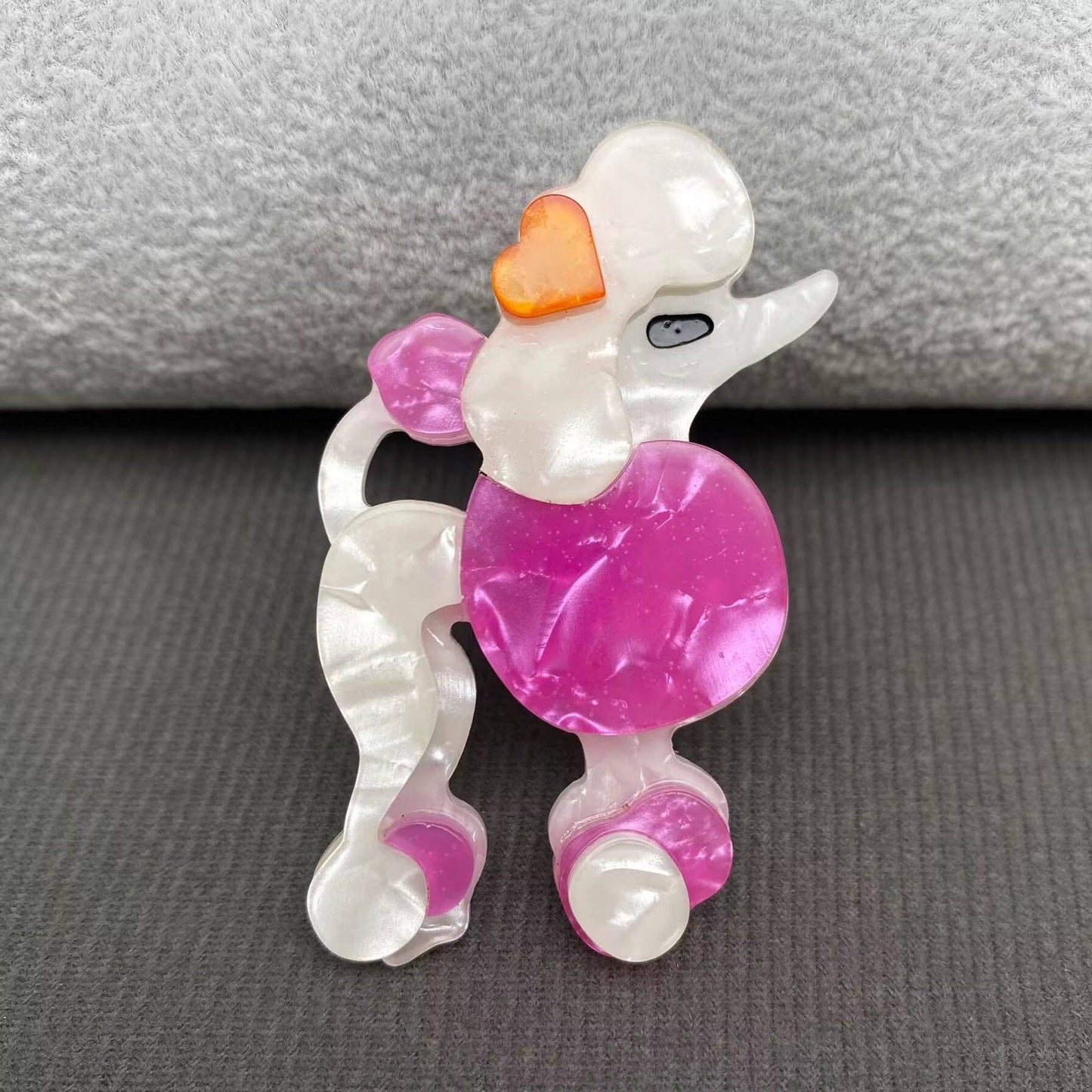 Acrylic Poodle Brooch