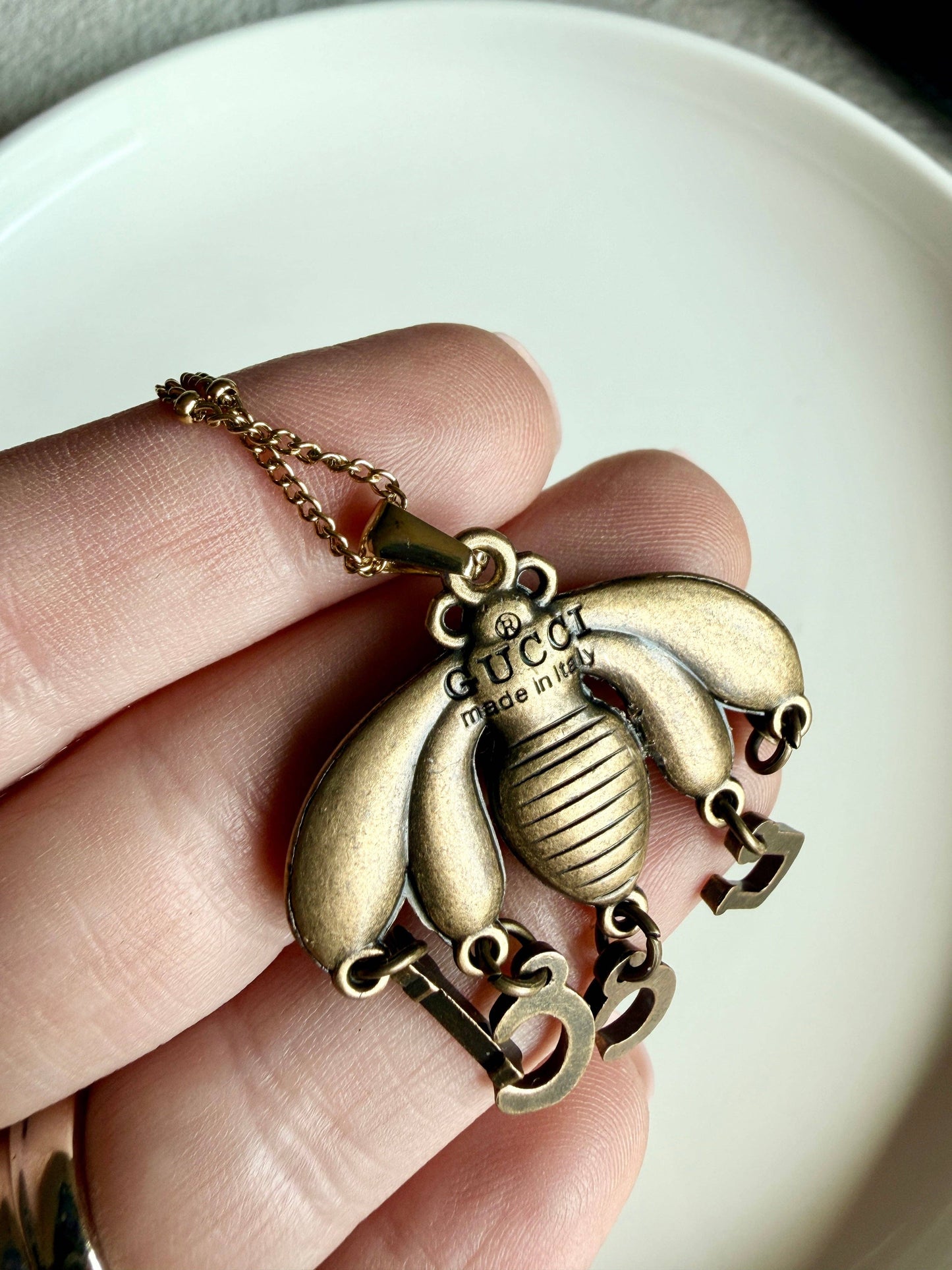 Upcycled Gucci Designer Pendant Necklace