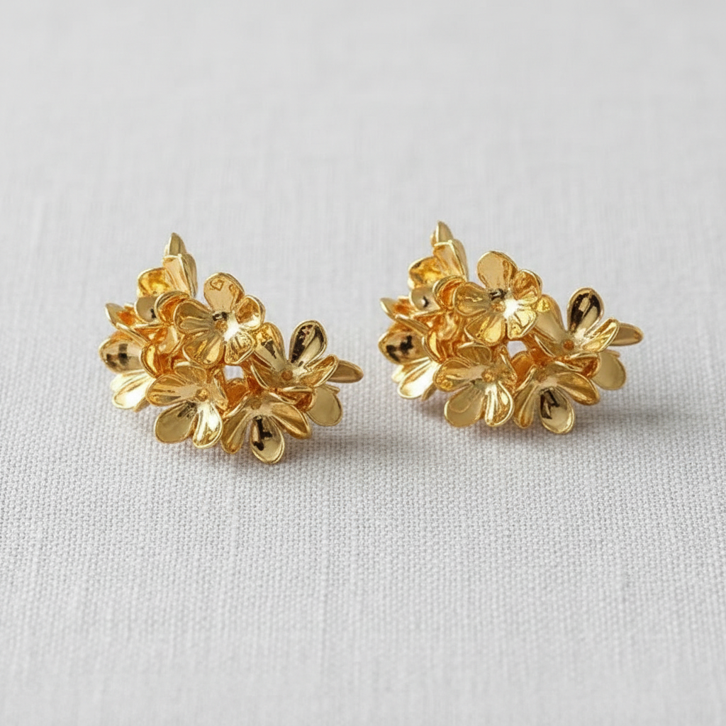 Colorful Floral Arc Earrings
