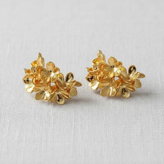 Colorful Floral Arc Earrings