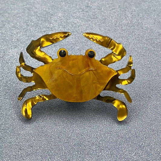 Acrylic Crab Brooch