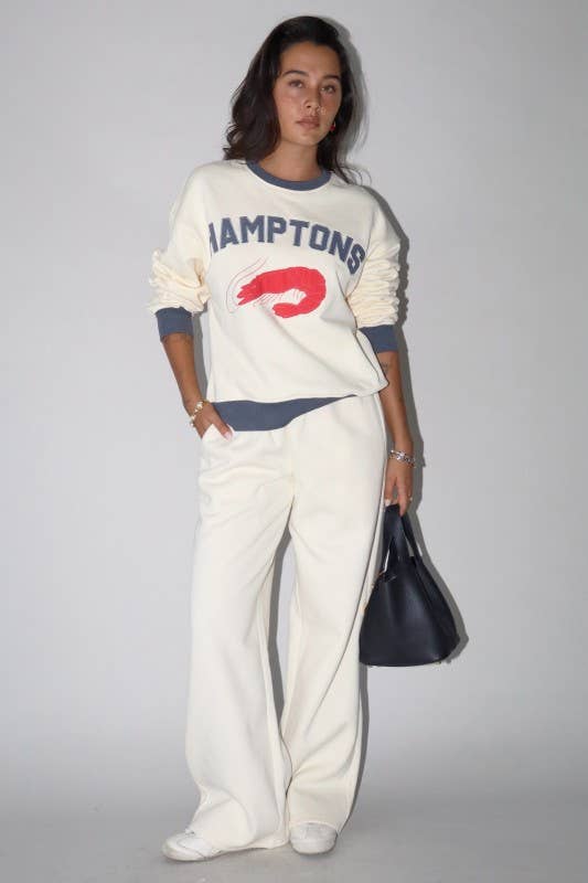 Hamptons Shrimp Graphic Fleece Sweatshirt