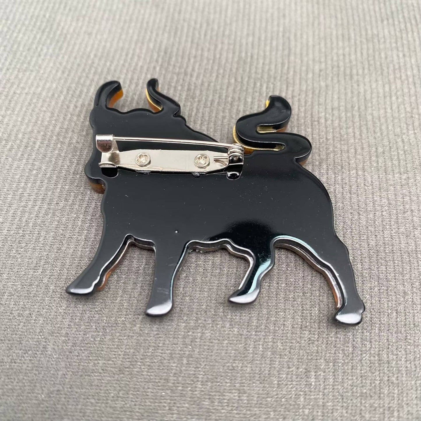 Bull Acrylic Brooch