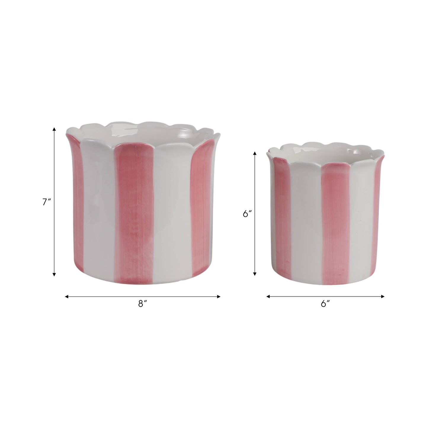 Pink Ceramic Striped Scallop,