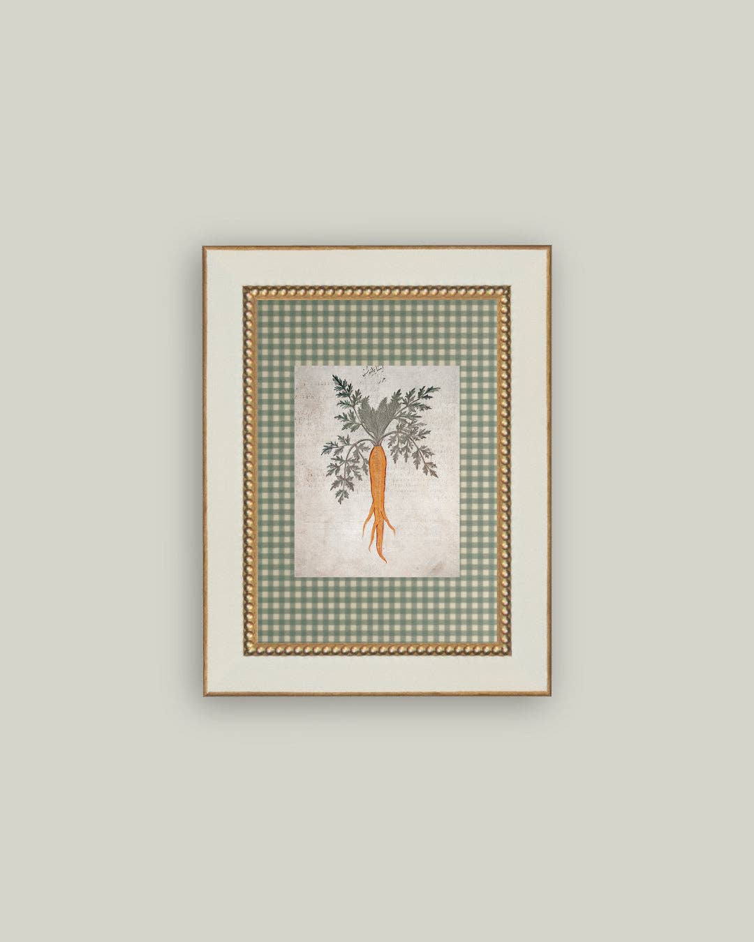 Garden Carrot Framed Antique Art