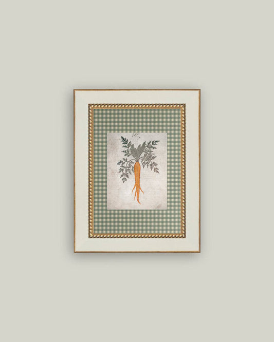 Garden Carrot Framed Antique Art