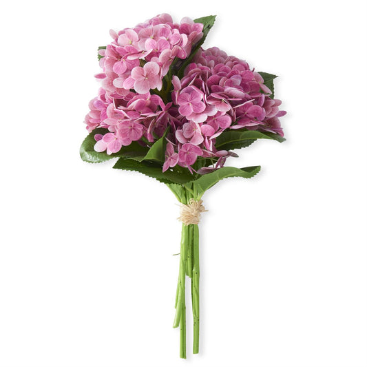 13 Inch Real Touch Hydrangea Bundle (6 Stems)