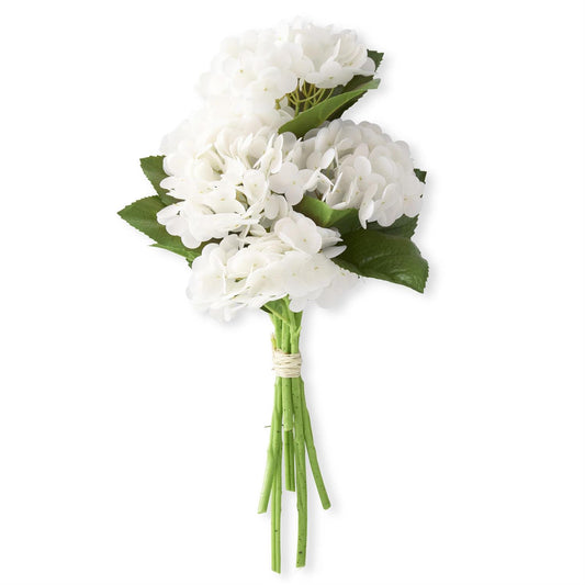 13 Inch Real Touch Hydrangea Bundle (6 Stems)