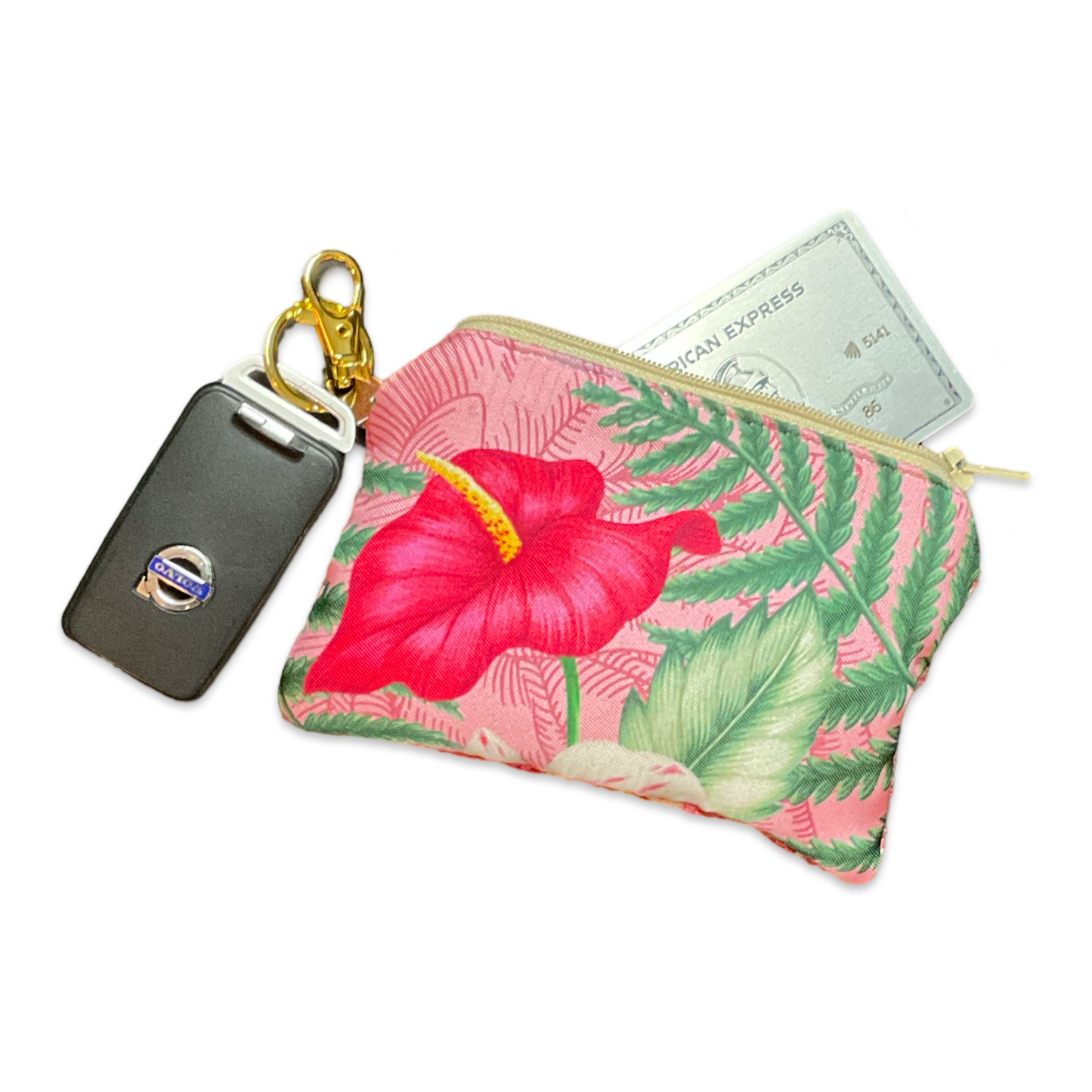 Hawaiian Soul Vintage Silk Scarf Coffee Run Keychain Bag