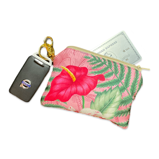 Hawaiian Soul Vintage Silk Scarf Coffee Run Keychain Bag