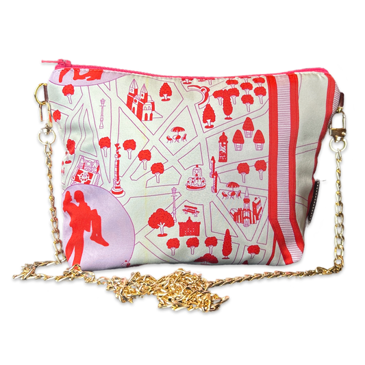 Nouveaux Amoureux de Paris Vintage Scarf Crossbody Bag