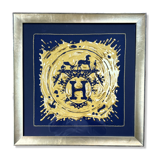 Peinture Fraiche Framed Vintage Silk Scarf 24"